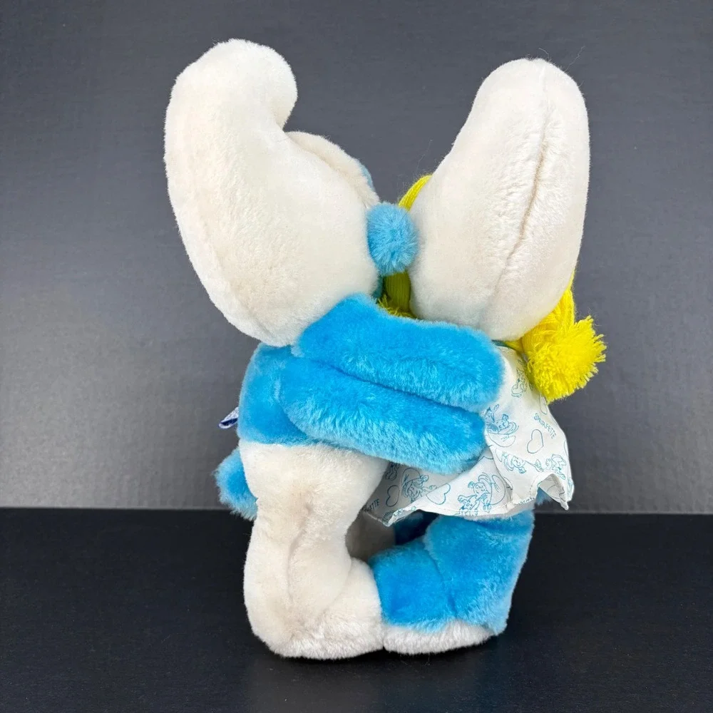 Wallace Berrie‎ Smurfs Plush 1982 Hugging Smurfette & Smurf Vintage 11